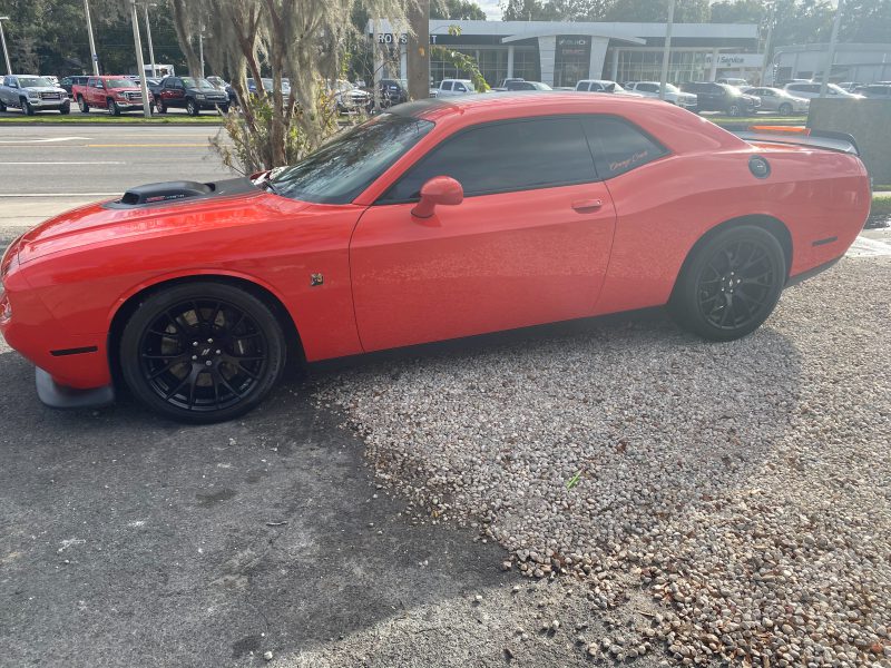 Red Dodge Challenger detail