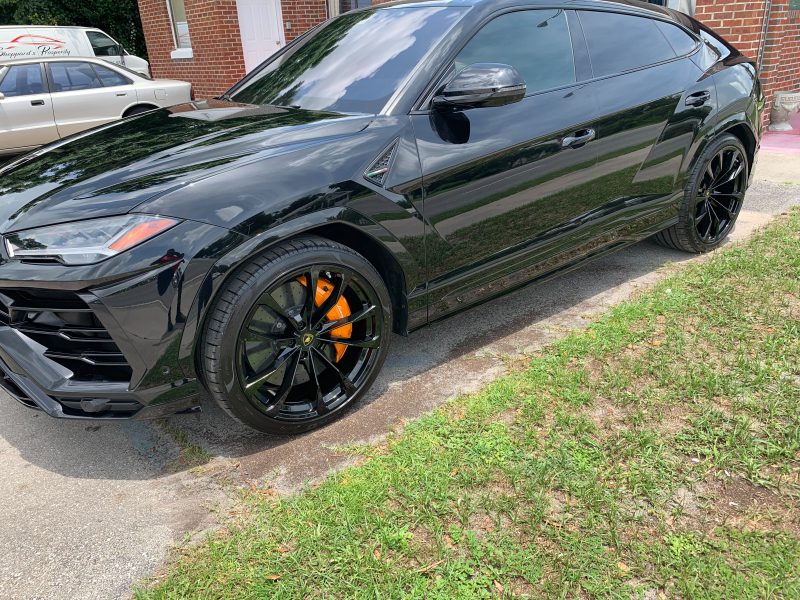 Black Lamborghini Urus detailed by Sheppards Prosperity Auto Detailing